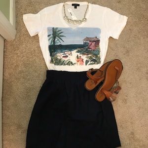 SOLD {NWT J. CREW} Beach Scene Artist T-Shirt